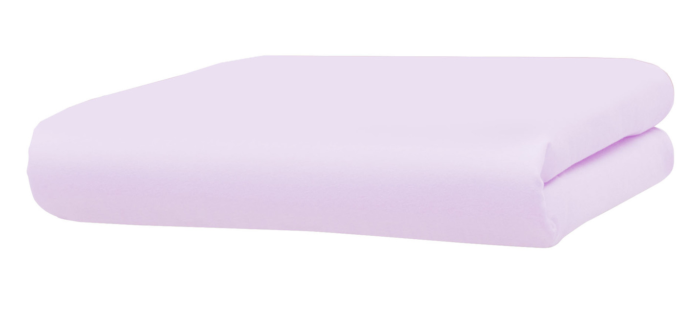 Mako-Feinjersey-Spannbetttücher und Kissenbezüge aus 100% Baumwolle, Größe 136 (1 Spannbetttuch, 140–160/200 cm), Lavendel von BADER