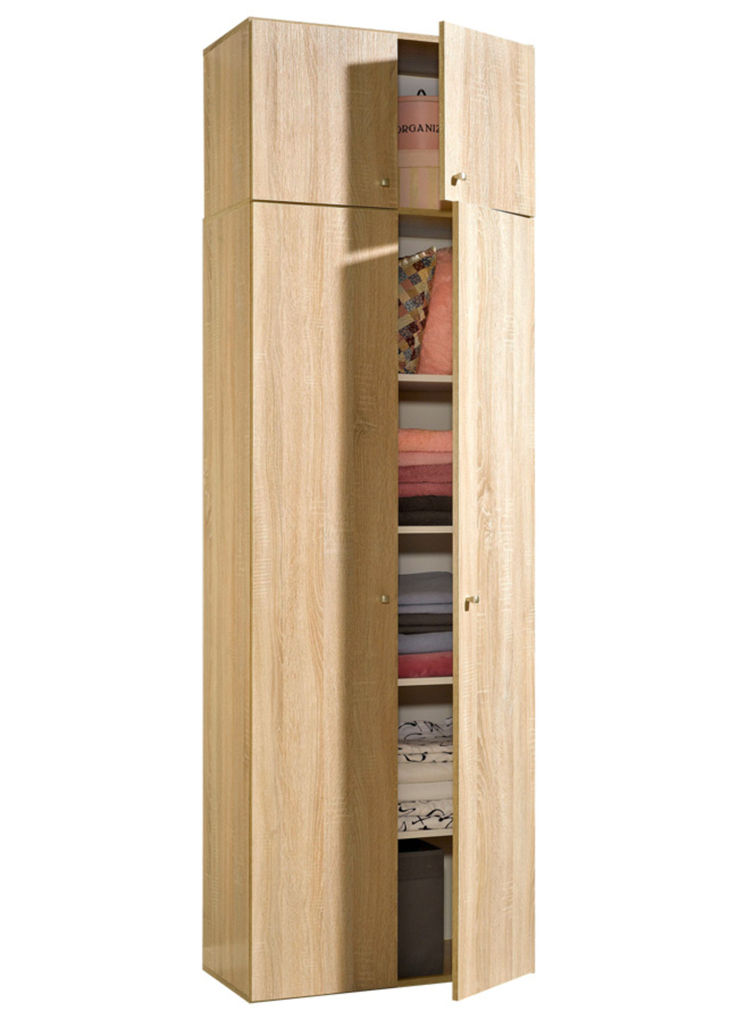 Möbel-Serie mit individuell einsetzbaren Elementen, als Vorrats- oder Kleiderschrank, Eiche Sonoma von BADER