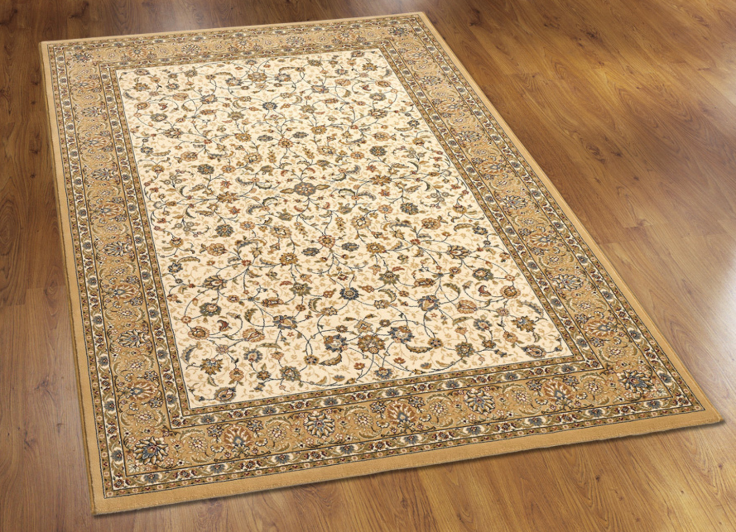 Orientalische Brücken und Teppiche mit filigranen Motiven, Größe 111 (Brücke, 67x140 cm), Beige von BADER