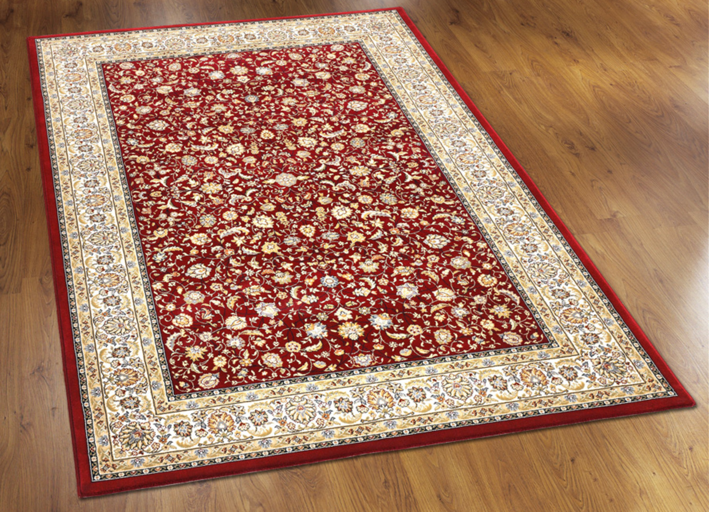 Orientalische Brücken und Teppiche mit filigranen Motiven, Größe 282 (Teppich, 200x290 cm), Rot von BADER