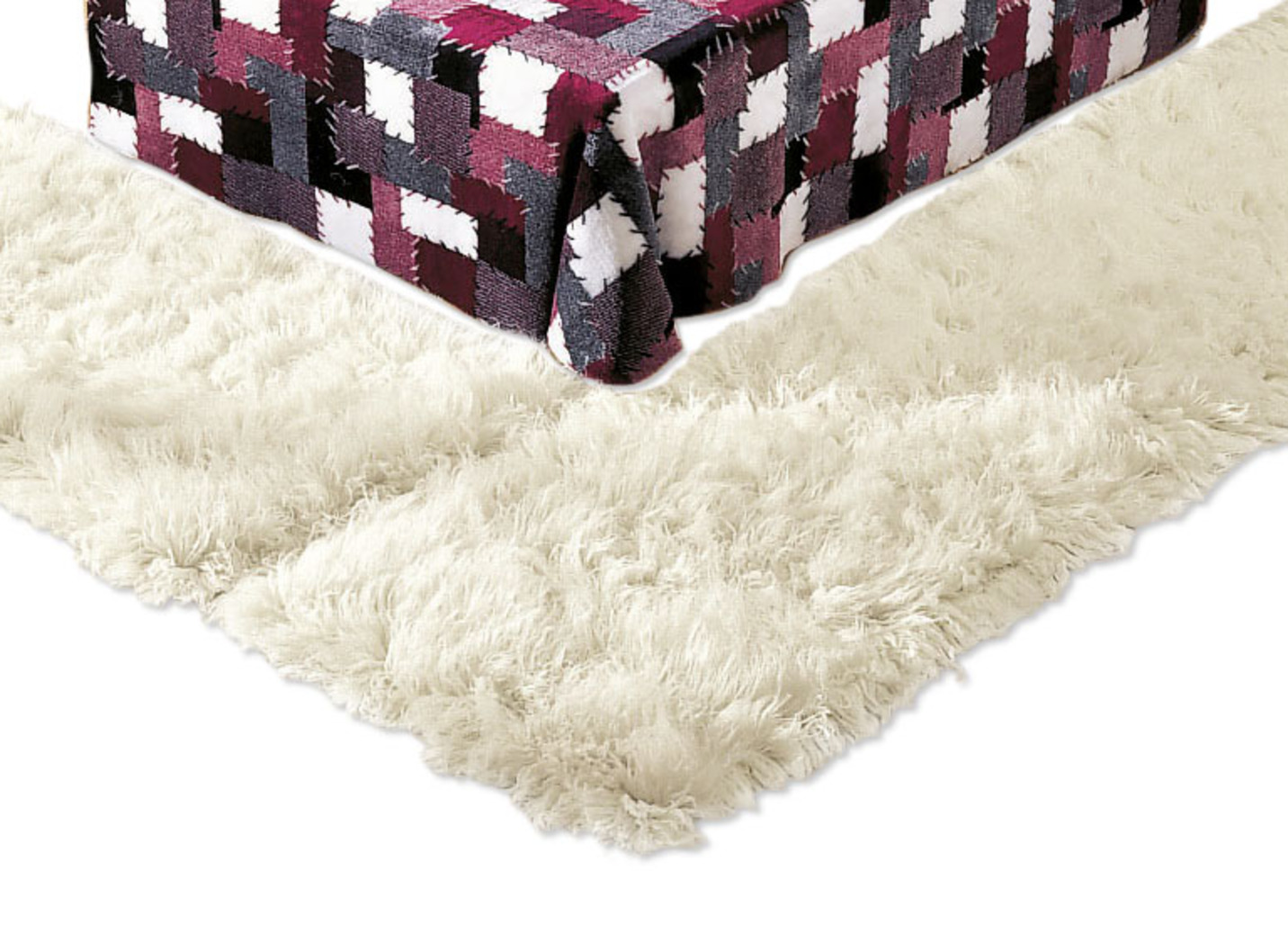 Original griechische Flokati-Teppiche, Größe 165 (Brücke, 120x180 cm), Qualität Klassik, Natur von BADER