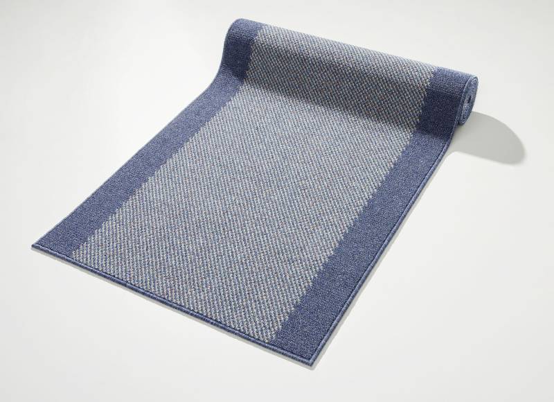 Perfekte Läufer nach Ihrem Wunschmaß, Größe 106 (100 cm breit), Blau von BADER