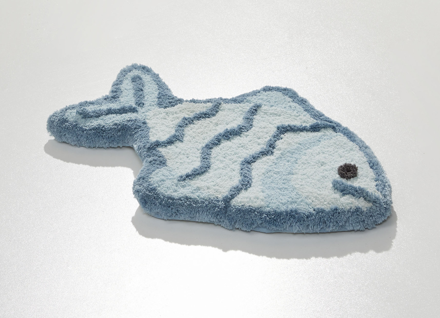 Pflegeleichte Badgarnitur ideal für Allergiker, Größe 108 (Hänge-/Stand-WC-Vorleger, 40/ 60 cm), Blau von BADER