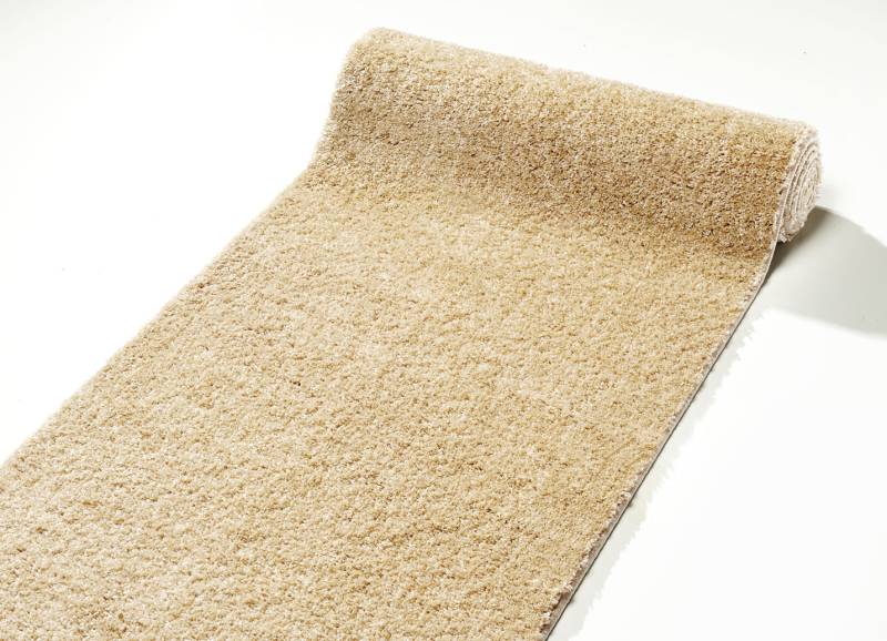 Pflegeleichter Läufer nach Wunschmaß, Größe 106 (Läufer, 100 cm breit), Sand von BADER