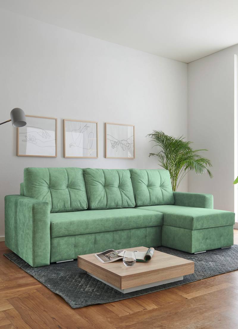 Polsterecke mit Bettfunktion, Grün Polsterecke mit Bettfunktion, Grün von BADER