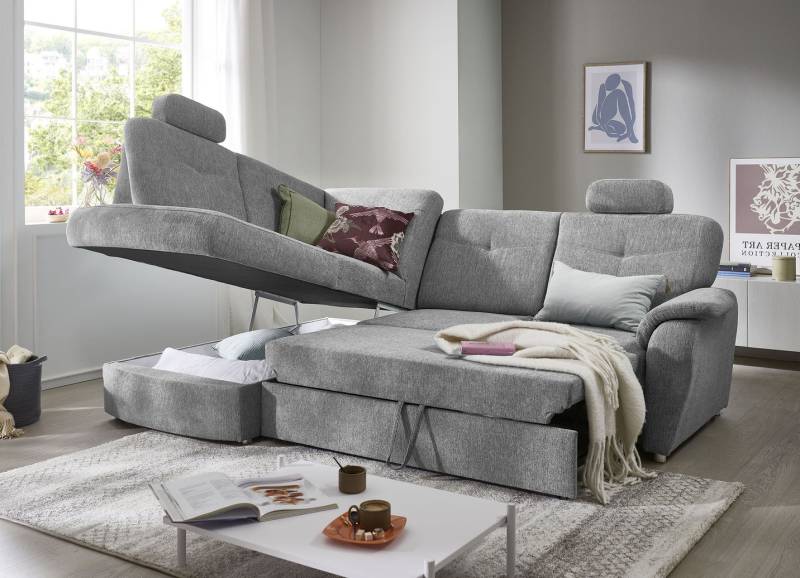 Polsterecke mit Funktion, Maße 180x264 cm, Grau Polsterecke mit Funktion, Maße 180x264 cm, Grau von BADER