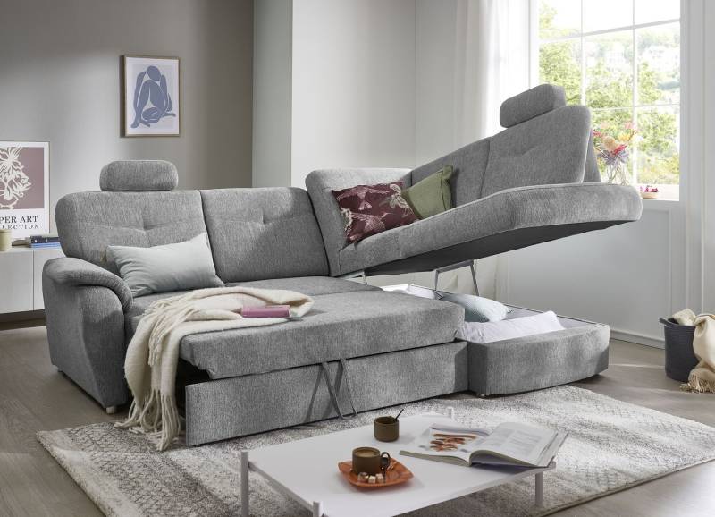 Polsterecke mit Funktion, Maße 264x180 cm, Grau Polsterecke mit Funktion, Maße 264x180 cm, Grau von BADER