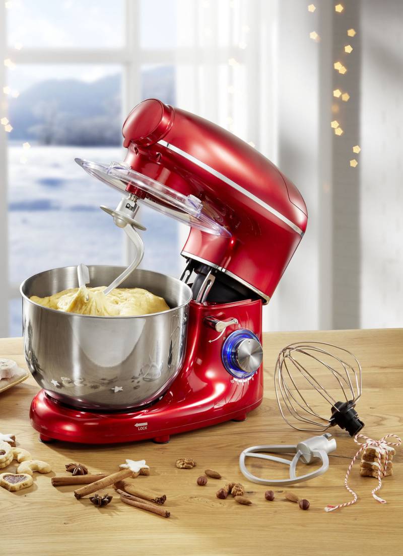 Profi-Küchenmaschine mit Planetenrührwerk, Rot Profi-Küchenmaschine mit Planetenrührwerk, Rot von BADER