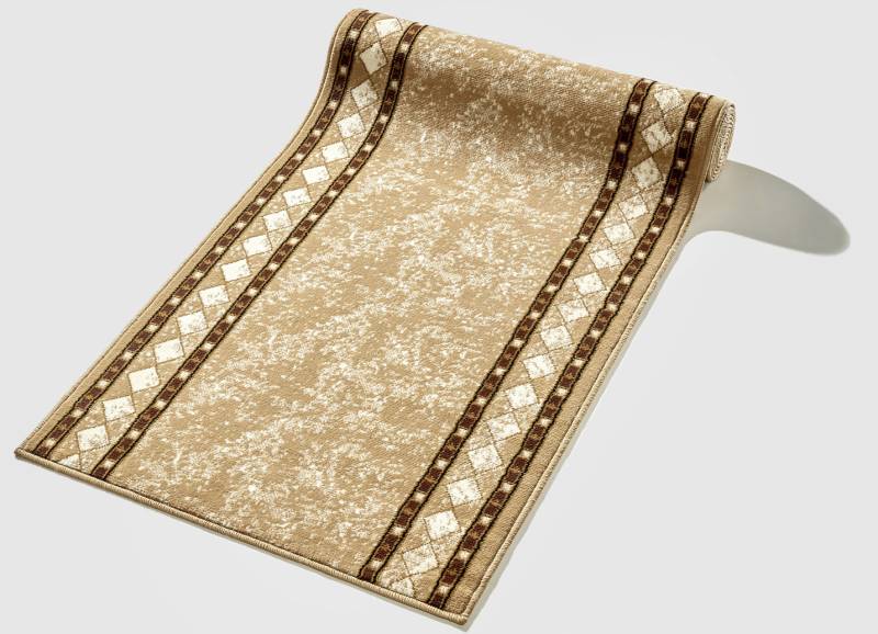 Raffinierte Läufer nach Wunschmaß, Größe 104 (Läufer, Breite: 80 cm), Creme von BADER