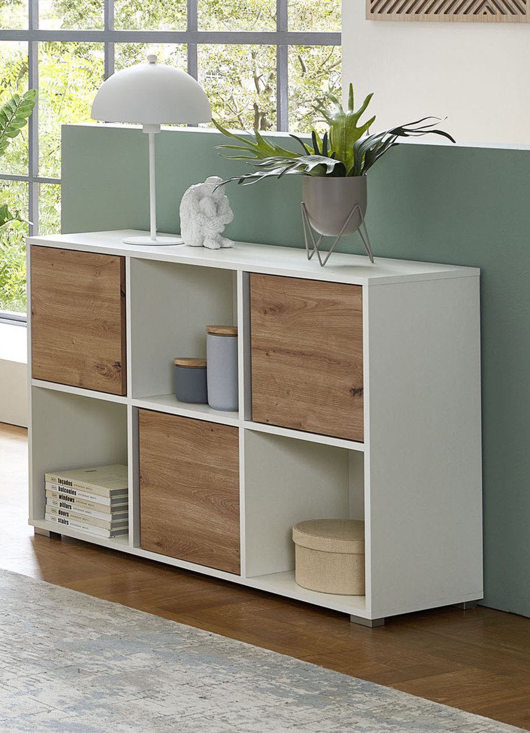 Raffinierte und moderne Regalserie, Regal, klein, Weiss-Artisan Eiche Raffinierte und moderne Regalserie, Regal, klein, Weiss-Artisan Eiche von BADER