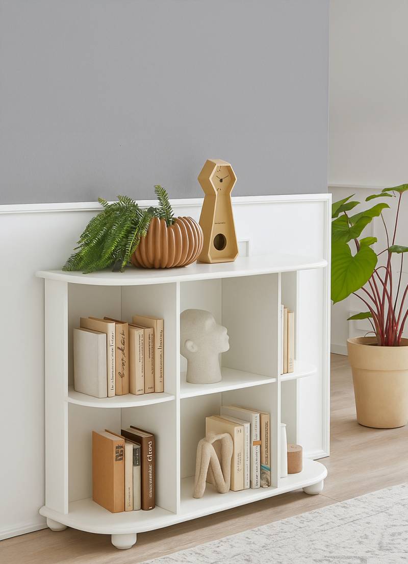 Regal mit 6 offenen Fächern, Weiss Regal mit 6 offenen Fächern, Weiss von BADER