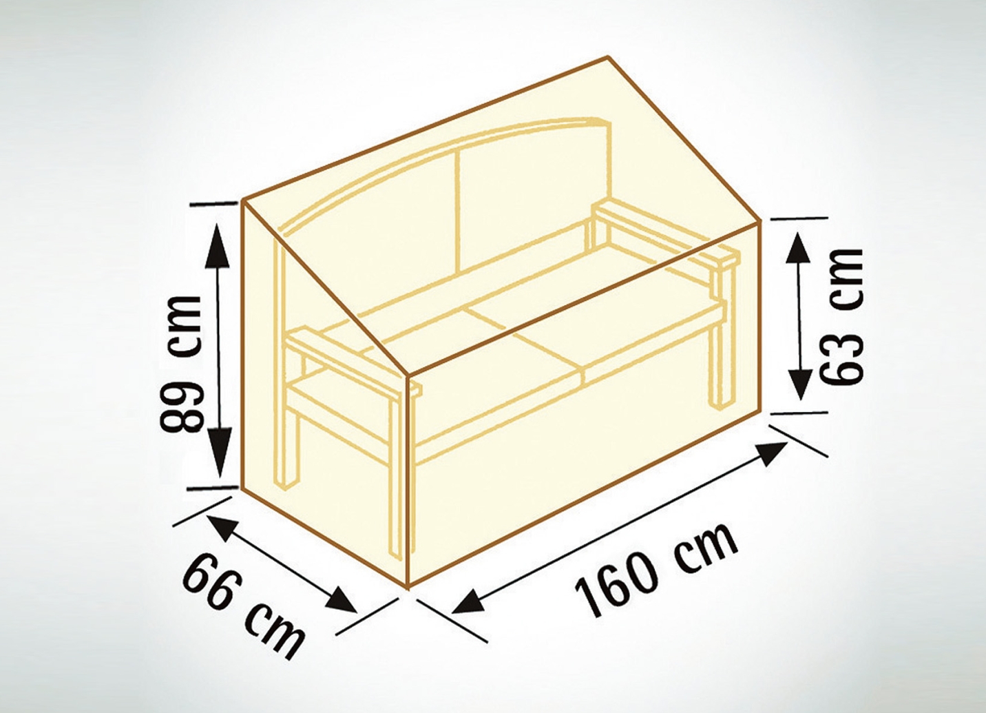 Reißfeste, witterungsbeständige und atmungsaktive Schutzhüllen, für Gartenbank, Beige Uni von BADER