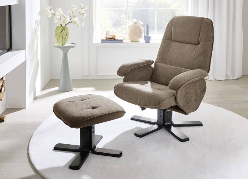 Relax-Sessel mit Hocker, Braun Relax-Sessel mit Hocker, Braun von BADER