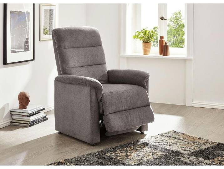 Relax-Sessel mit doppelter Federung, Grau-Braun von BADER