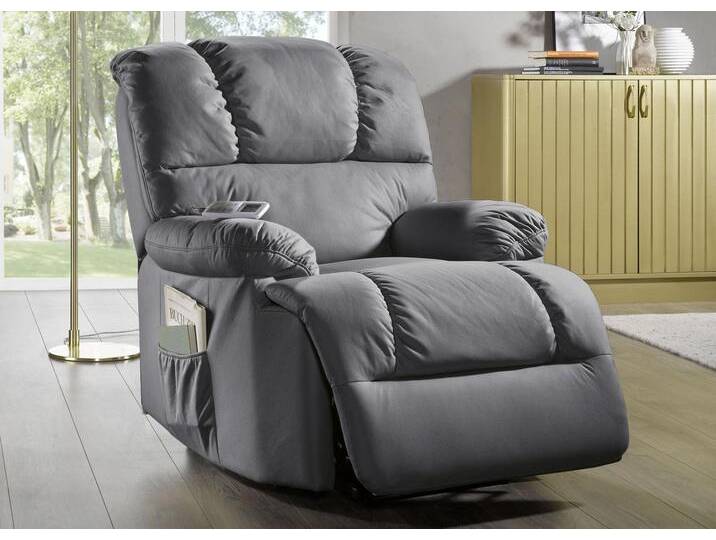 Relaxsessel mit komfortabler Kippfunktion, Relaxsessel, mechanisch verstellbar, Grau von BADER