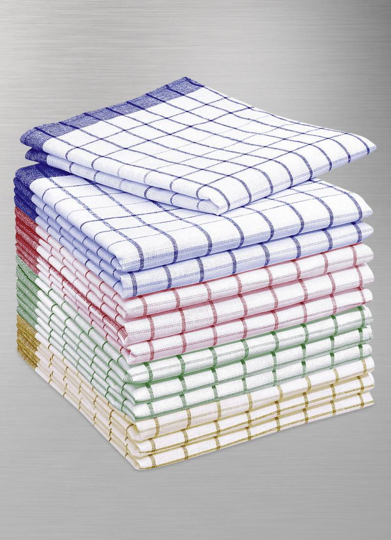 Saugfähige Geschirrtücher, 12-teilig, Bunt von BADER