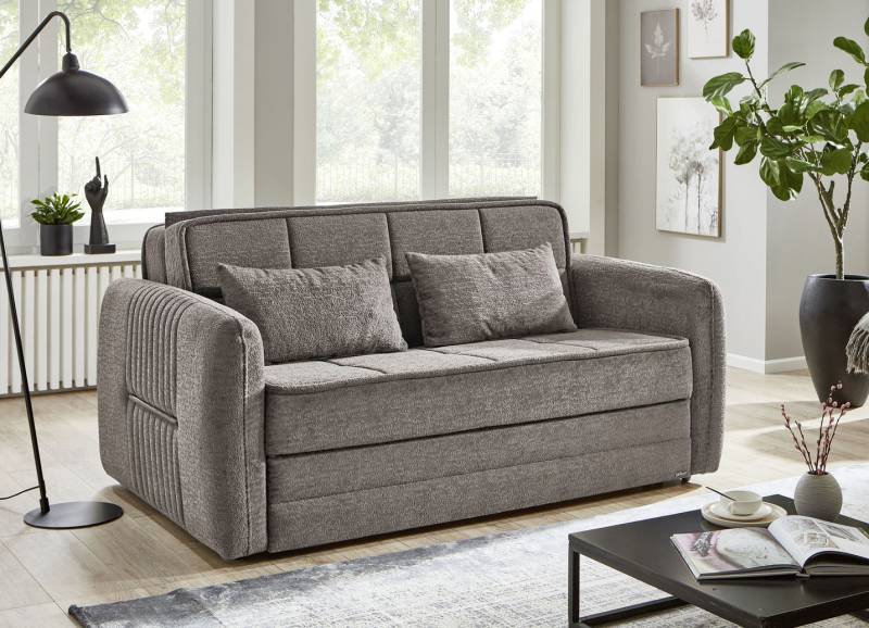 Schlafsofa mit Bettkasten, Graubraun Schlafsofa mit Bettkasten, Graubraun von BADER