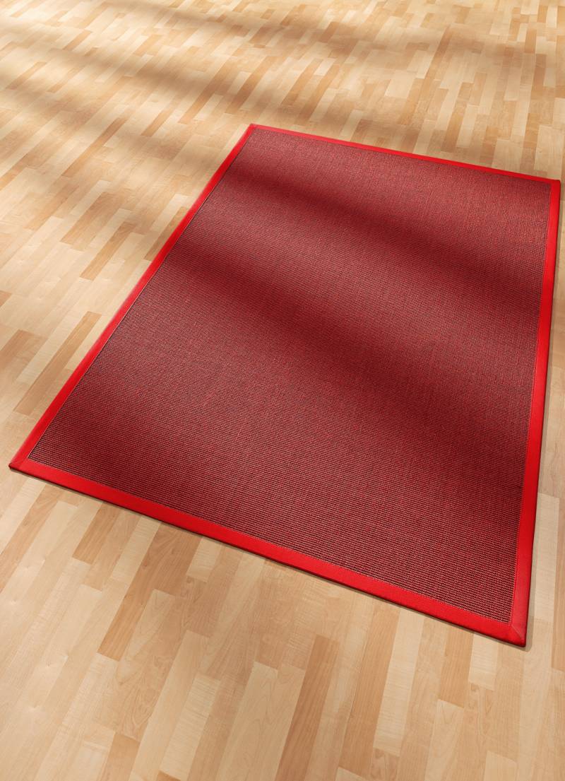 Brücken, Galerie oder Teppiche aus echt Sisal - die reine Natur, Größe 113 (Brücke, 80x150 cm), Rot von BADER