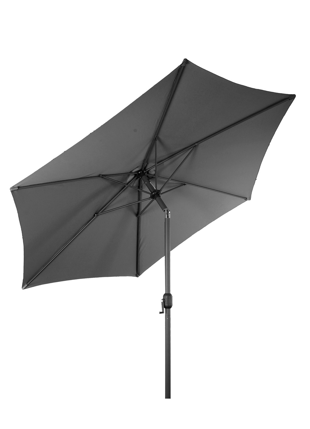 Sonnenschirm mit robustem Aluminiumgestell, ø 2,5 m, knickbar, ohne Volant, Steingrau Sonnenschirm mit robustem Aluminiumgestell, ø 2,5 m, knickbar, ohne Volant, Steingrau von BADER