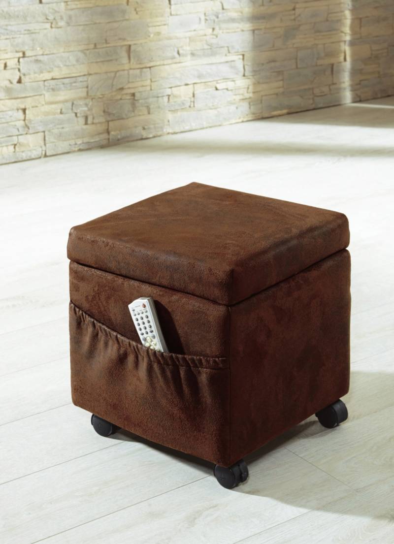 Stabiler Sitzwürfel, Antik Braun Stabiler Sitzwürfel, Antik Braun von BADER