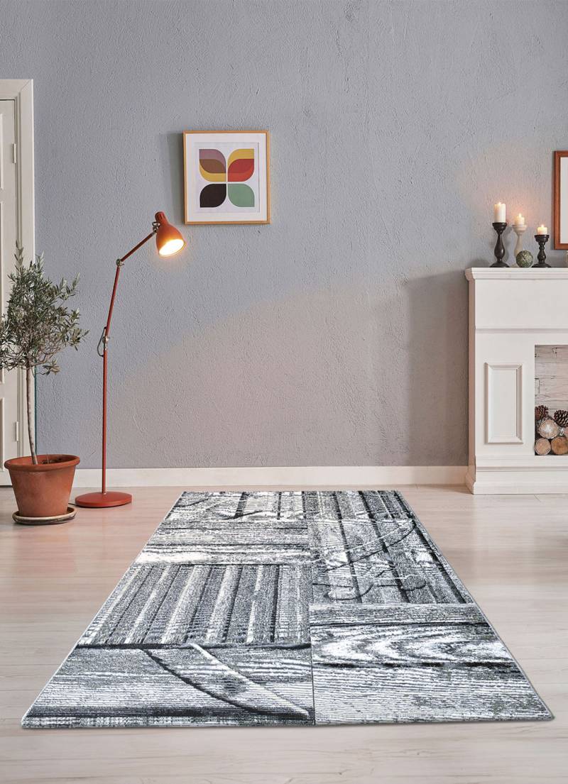 Strapazierfähige Brücken und Teppiche, Größe 249 (Teppich, 160x230 cm), Grau von BADER