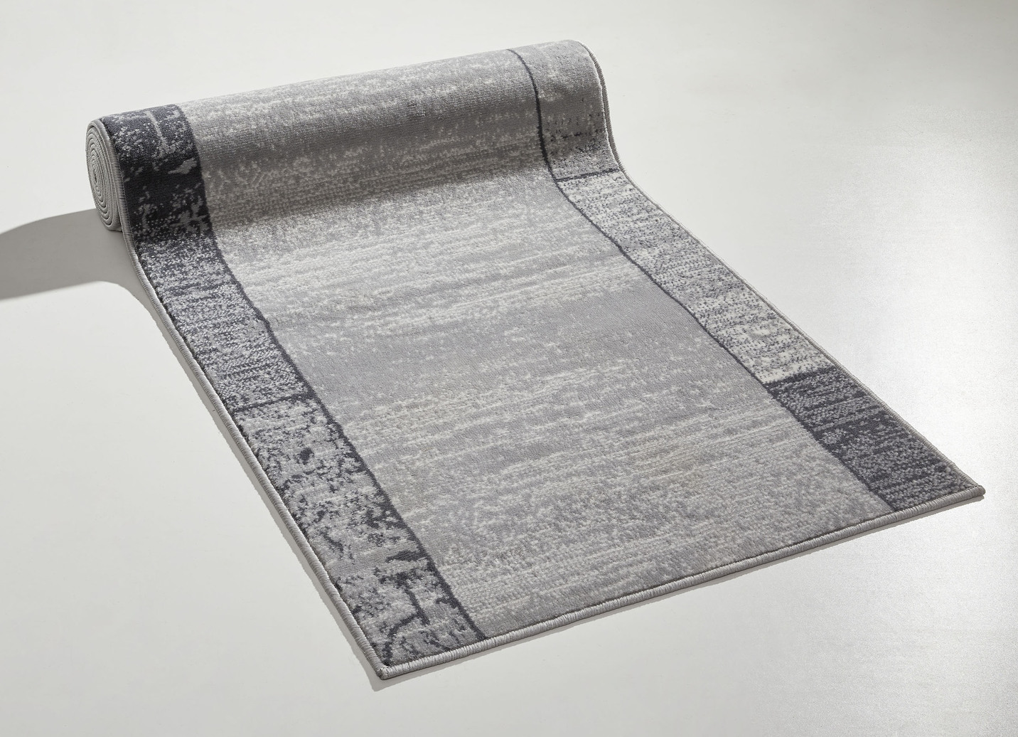 Strapazierfähige Läufer nach Maß, Größe 103 (Läufer, 70 cm breit), Silber von BADER