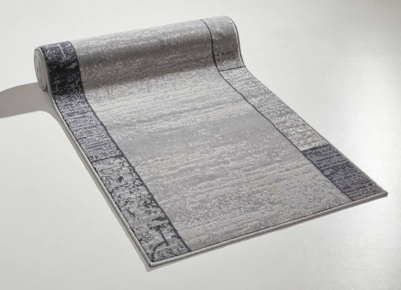 Strapazierfähige Läufer nach Maß, Größe 103 (Läufer, 70 cm breit), Silber von BADER