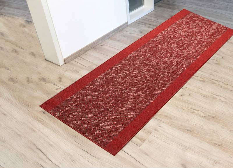 Strapazierfähige und hübsche Läufer, Größe 104 (Läufer, 80 cm breit), Rot von BADER