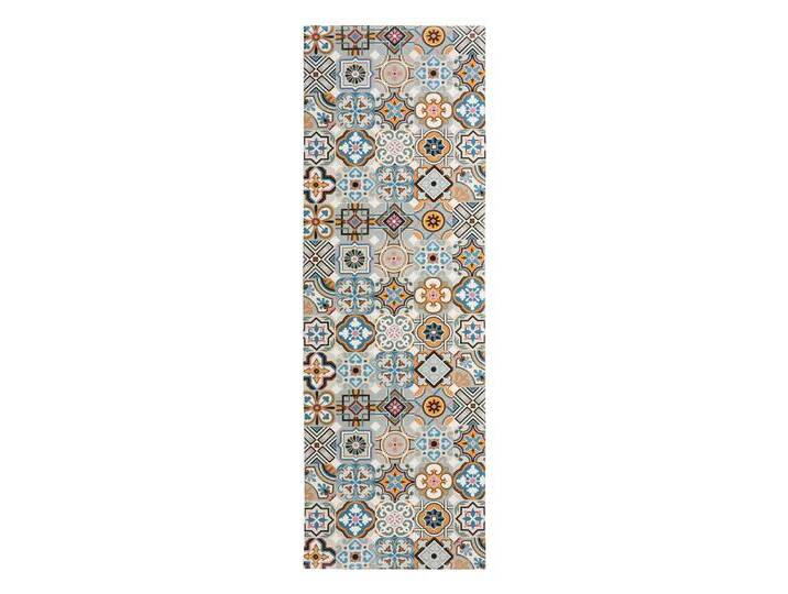 Strapazierfähiger Küchenläufer und -teppich im Fliesen-Design, Größe 110 (Küchenläufer, 50 x 150 cm), Blau-Grau von BADER