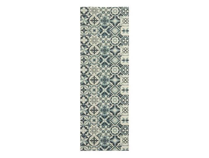 Strapazierfähiger Küchenläufer und -teppich im Fliesen-Design, Größe 155 (Küchenläufer, 70 x 200 cm), Grau von BADER