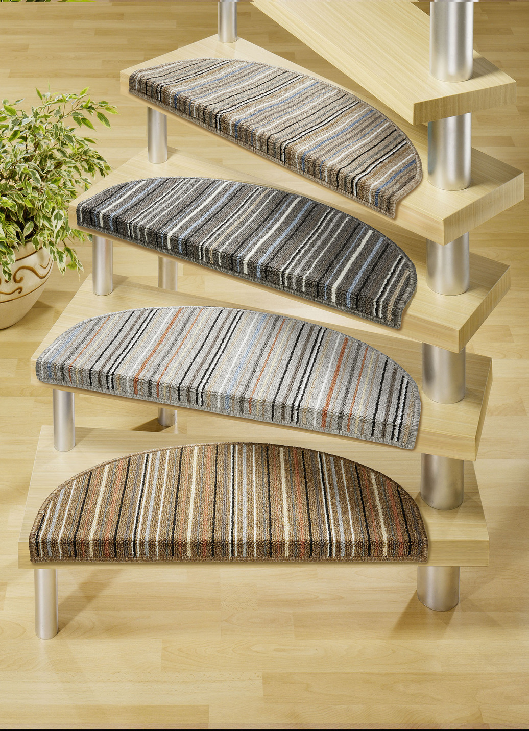 Stufenmatten, Größe 151 (Stufenmatten, 2er-Pack), Dunkelbraun von BADER