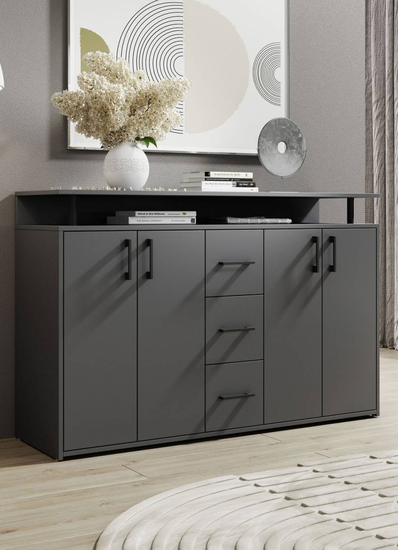 Stylisches Highboard, Anthrazit Stylisches Highboard, Anthrazit von BADER