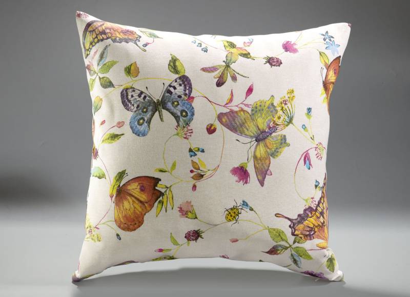 Tagesdecke und Kissenbezüge mit Schmetterlingsmotive, Größe 920 (2 Kissenbezüge, 40x 40 cm), Bunt von BADER