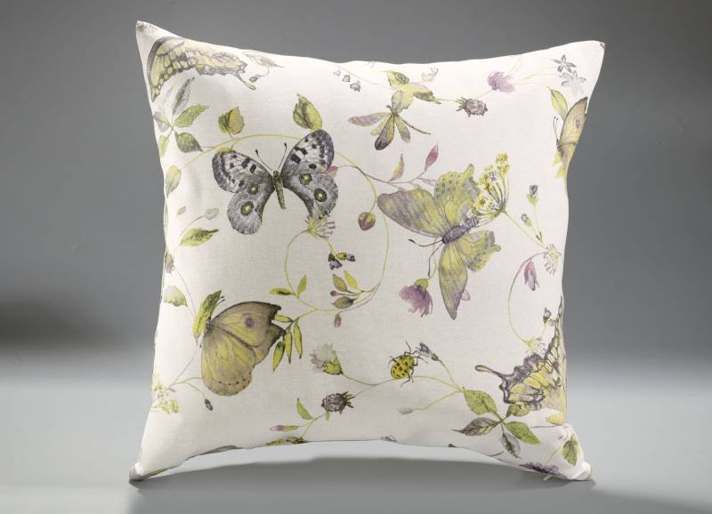 Tagesdecke und Kissenbezüge mit Schmetterlingsmotive, Größe 924 (2 Kissenbezüge, 50x 50 cm), Beige von BADER