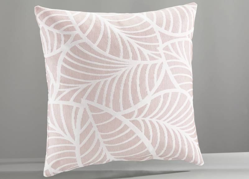 Tagesdecke und Kissenbezüge mit naturnahen Blättermotiven, Größe 920 (Kissenbezug, 40 x 40 cm), Rosa von BADER