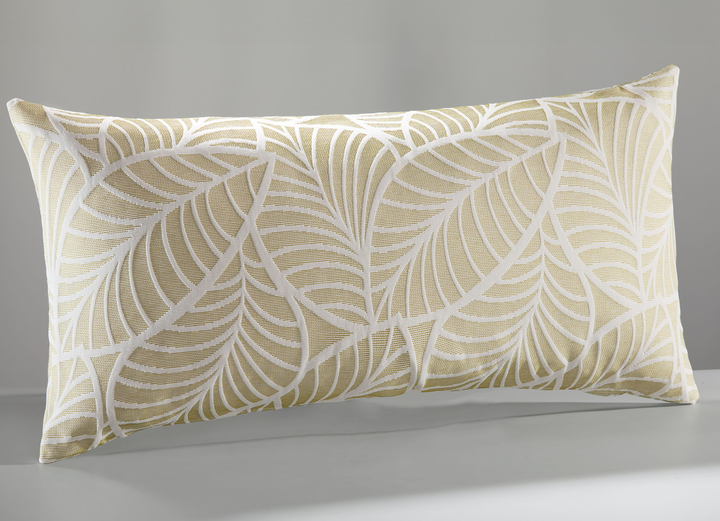 Tagesdecke und Kissenbezüge mit naturnahen Blättermotiven, Größe 924 (Kissenbezug, 40 x 80 cm), Gold von BADER