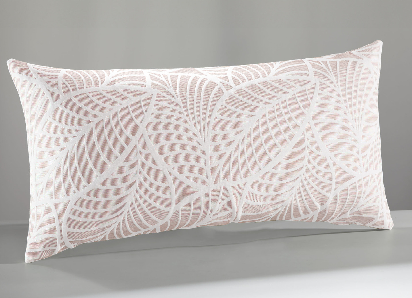 Tagesdecke und Kissenbezüge mit naturnahen Blättermotiven, Größe 924 (Kissenbezug, 40 x 80 cm), Rosa von BADER