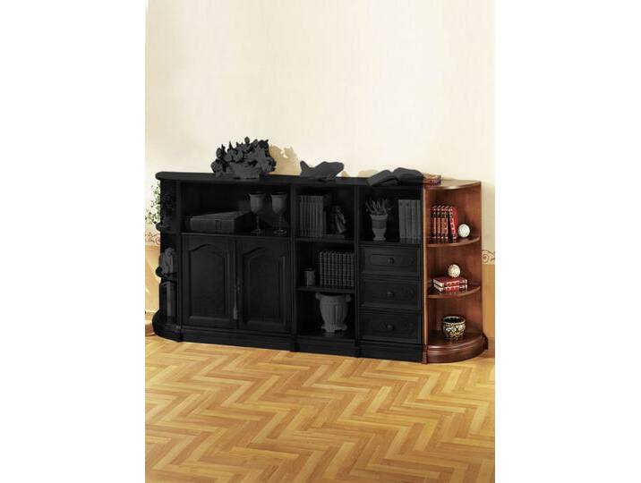 Teilmassive Möbelserie mit Echtholzfurnier, Abschlussregal, klein, Nussbaum Teilmassive Möbelserie mit Echtholzfurnier, Abschlussregal, klein, Nussbaum von BADER