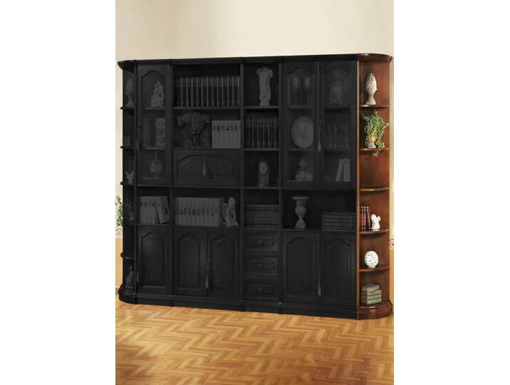 Teilmassive Möbelserie mit Echtholzfurnier, Hohes Abschlussregal, Nussbaum Teilmassive Möbelserie mit Echtholzfurnier, Hohes Abschlussregal, Nussbaum von BADER