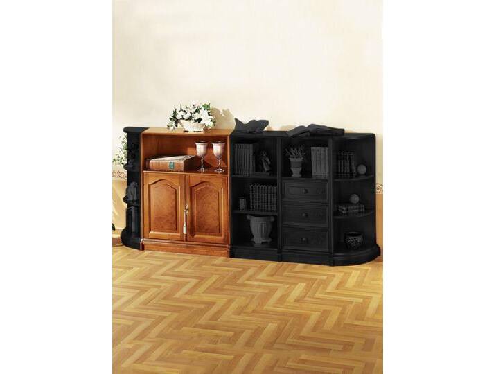 Teilmassive Möbelserie mit Echtholzfurnier, Schrank, 2-türig, Kirschbaum von BADER