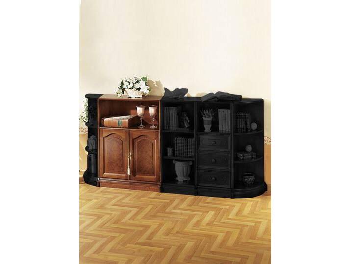 Teilmassive Möbelserie mit Echtholzfurnier, Schrank, 2-türig, Nussbaum von BADER