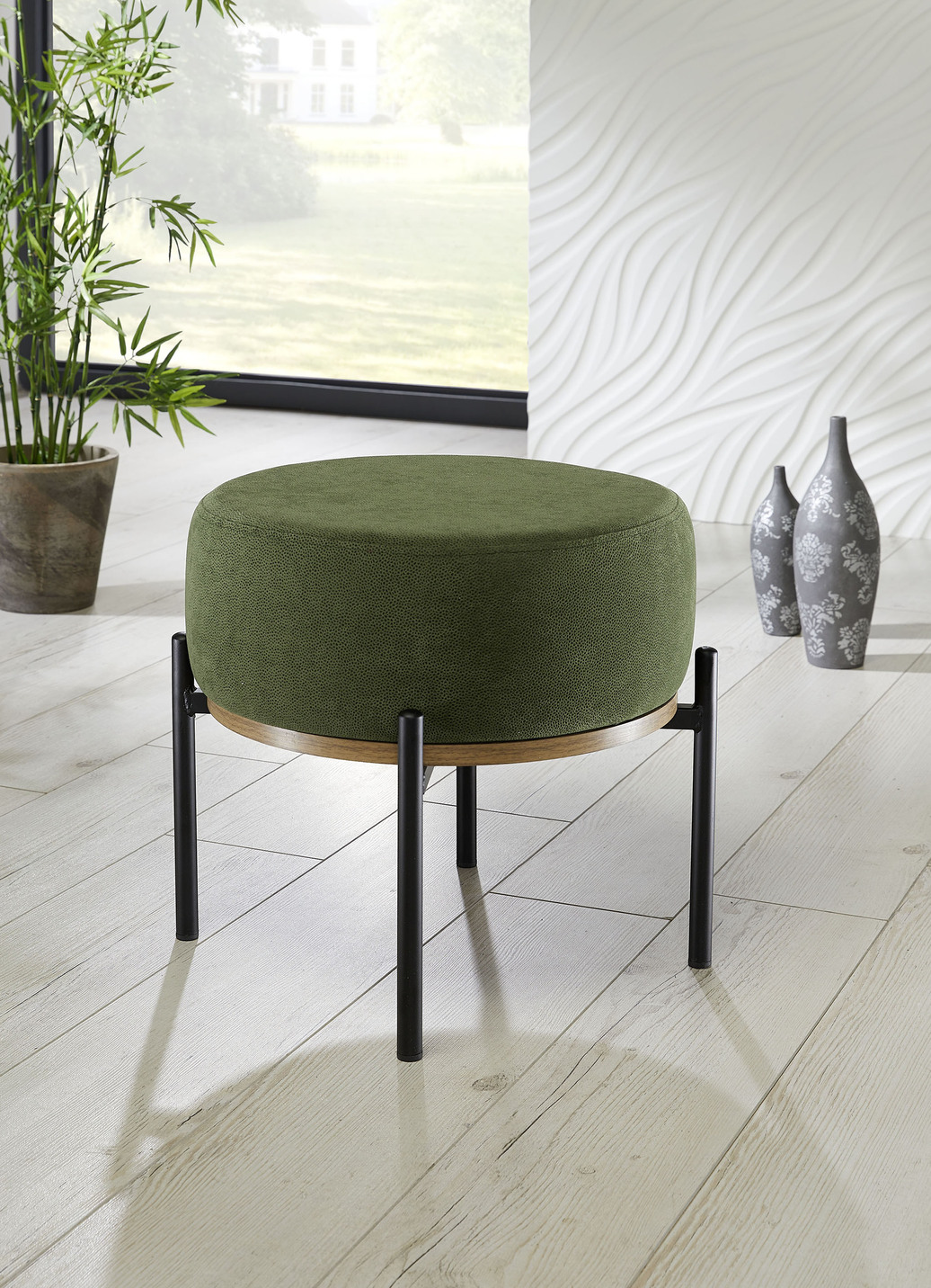 Tisch mit Sitzkissen, Grün-Schwarz von BADER