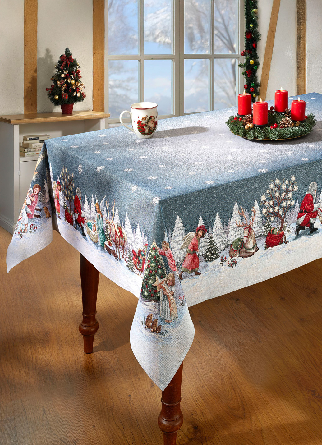 Tisch- und Raumdekoration aus Gobelin, Größe 110 (Tischdecke, 100/100 cm), Bunt von BADER