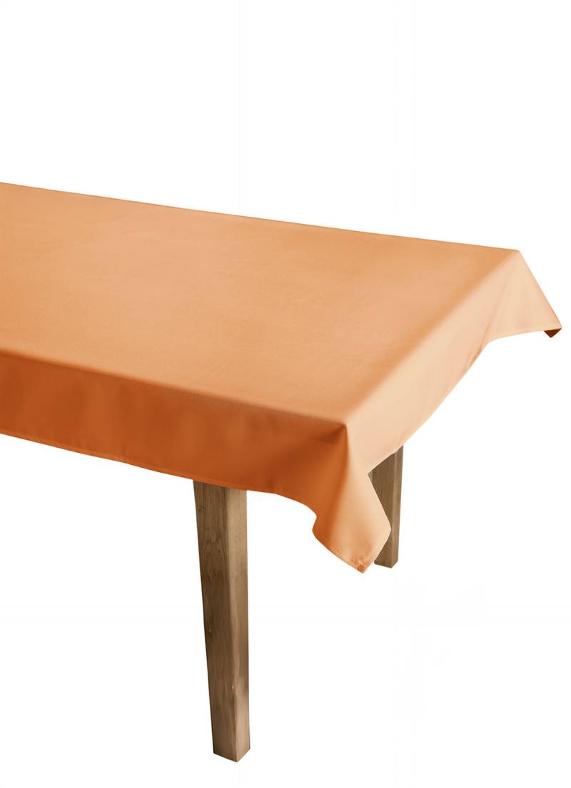 Tisch- und Raumdekoration mit Fleckenschutz-Ausrüstung, Größe 193 (Tischdecke, 130/170 cm), Orange von BADER