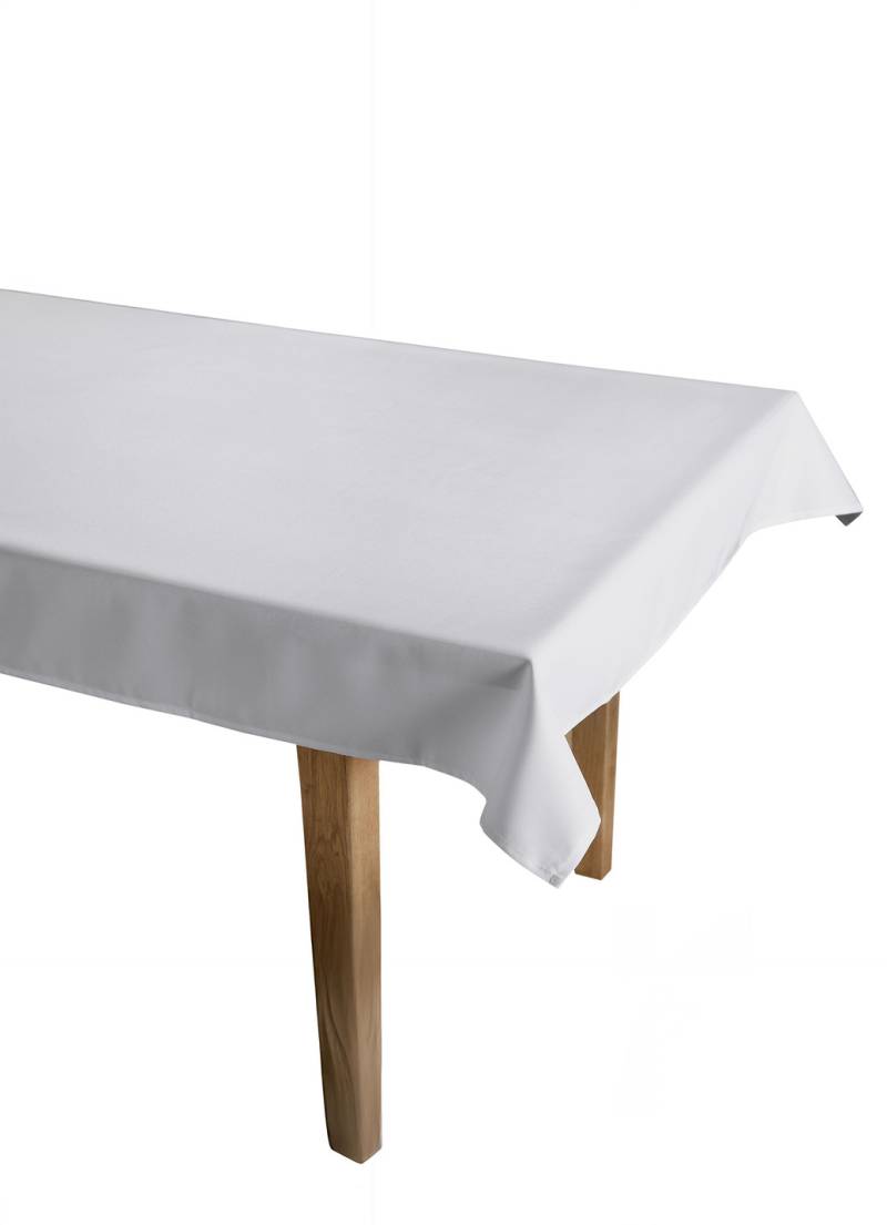 Tisch- und Raumdekoration mit Fleckenschutz-Ausrüstung, Größe 190 (Tischdecke, 110/160 cm), Hellgrau von BADER
