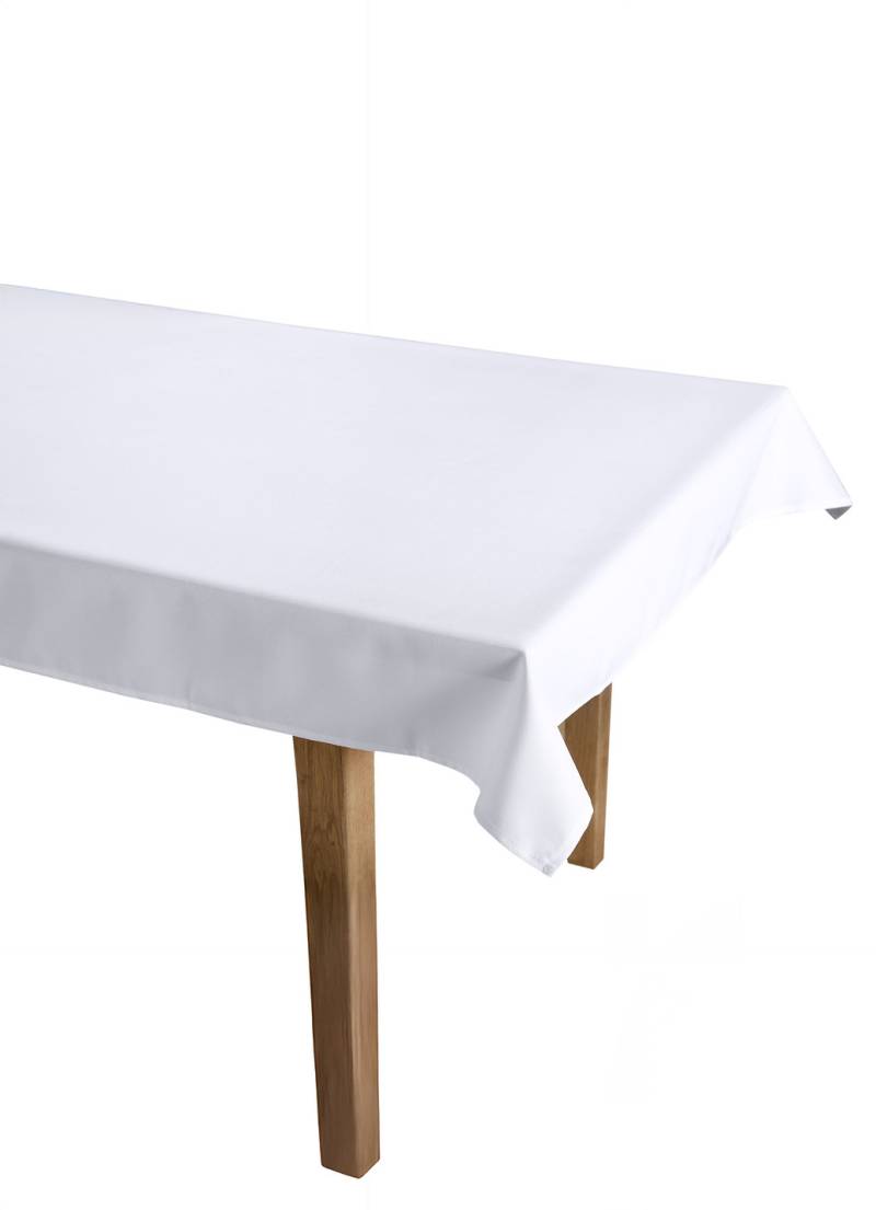 Tisch- und Raumdekoration mit Fleckenschutz-Ausrüstung, Größe 190 (Tischdecke, 110/160 cm), Weiss von BADER