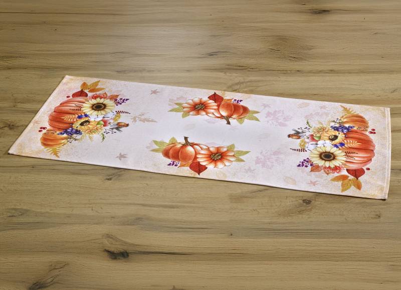 Tisch- und Raumdekoration mit herbstlichen Motiven, Größe 102 (Läufer, 40x 85 cm), Natur-Bunt von BADER