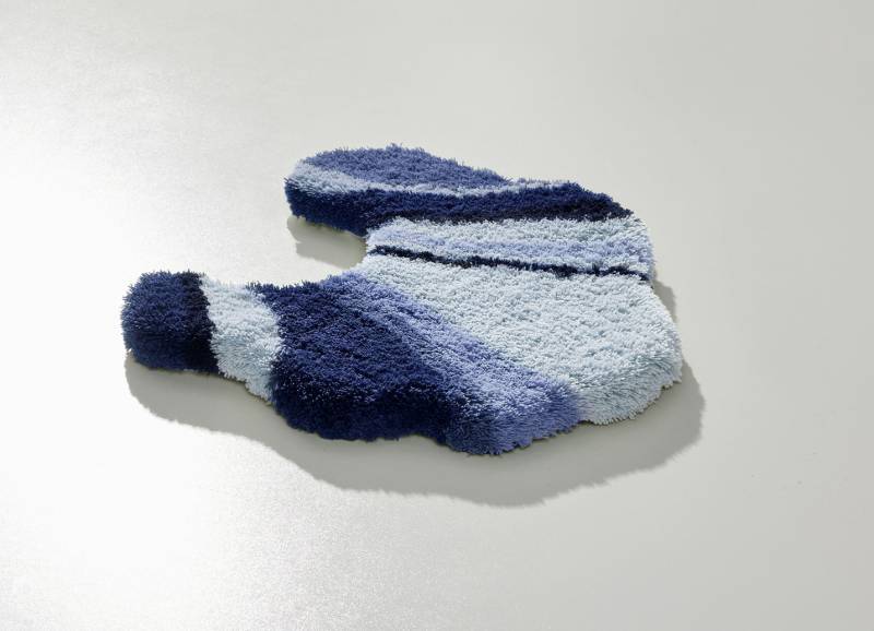 Tolle Badgarnitur in barfußweicher Qualität, Größe 108 (Stand-WC-Vorleger, 50/ 50 cm), Blau von BADER