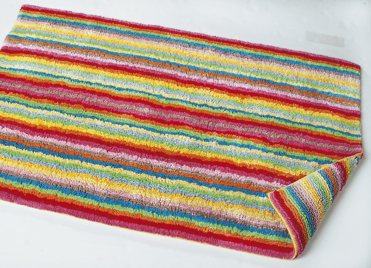 Wende-Badteppich aus 100% Baumwolle, Größe 101 (Teppich, 60/60 cm ), Multicolor von CAWÖ