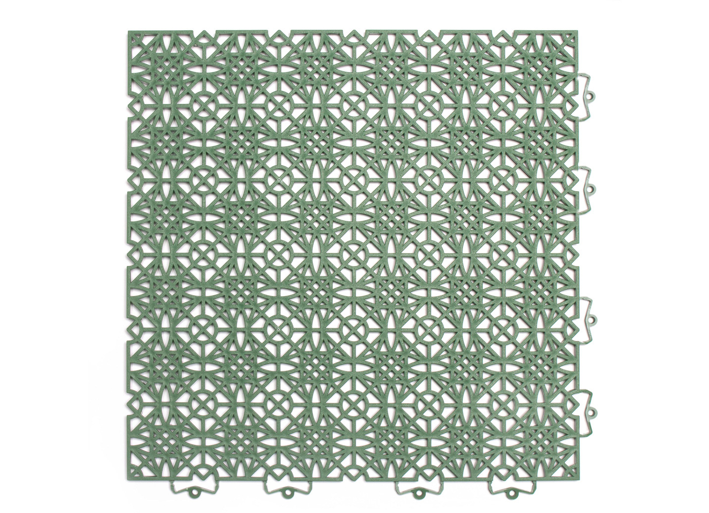 Witterungsbeständige Terrassenfliesen mit Klicksystem, Größe 324 (Sparset für 2 m² = 14 Fliesen), Grün von BADER
